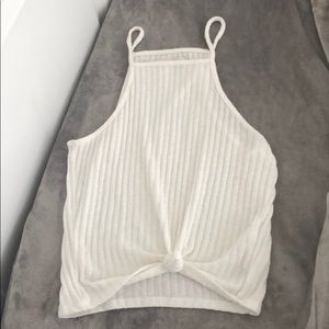 White halter top